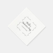 手描きドードルパーソナライズされた卒業会 スタンダードカクテルナプキン (角)