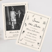 手描きドードル古いお金の結婚式の日付を保存 招待状