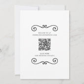 手描きドードル縁どウェディング日付を保存 招待状 (裏面)