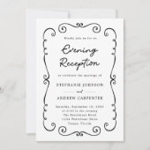 手描きドードル縁ど夕べ結婚披露宴 招待状 (正面)