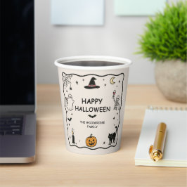 手描きハッピーハロウィンペーパーカップ 紙コップ
