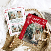 手描きハッピーホリデーズアーチフォトクリスマス シーズンカード