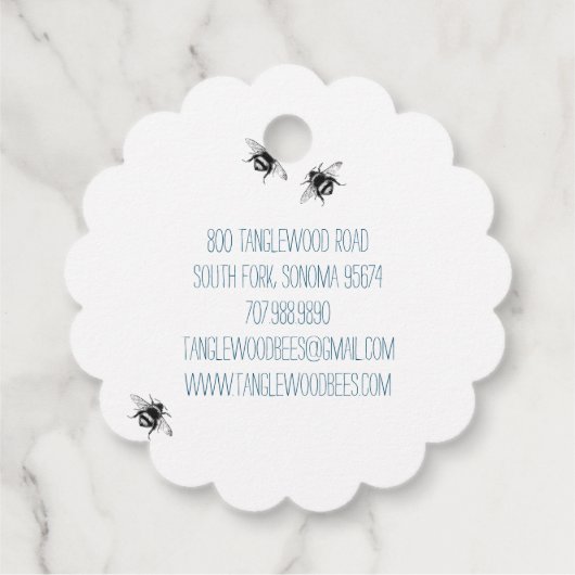 手描きハニービーキーパーフローラ価格 フェイバータグ (裏面)