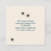 手描きハニービーキーパー養蜂場フローラスクアール スクエア名刺 (裏面)