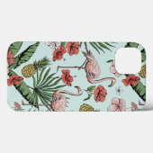 手描きハワイアンフラミンゴ柄 Case-Mate iPhoneケース (裏面 (横))