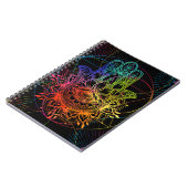 手描きハンサ華美を使用したシームレスなパターンポップ・アートの ノートブック (左側)