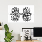 手描きハンサ(オーナメント付) 2 ポスター (ホームオフィス)