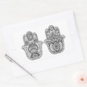 手描きハンサ(オーナメント) 長方形シール (封筒)