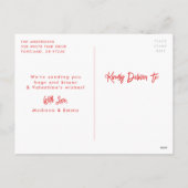 手描きハートの瓶Photo Valentine's Day シーズンポストカード (裏面)