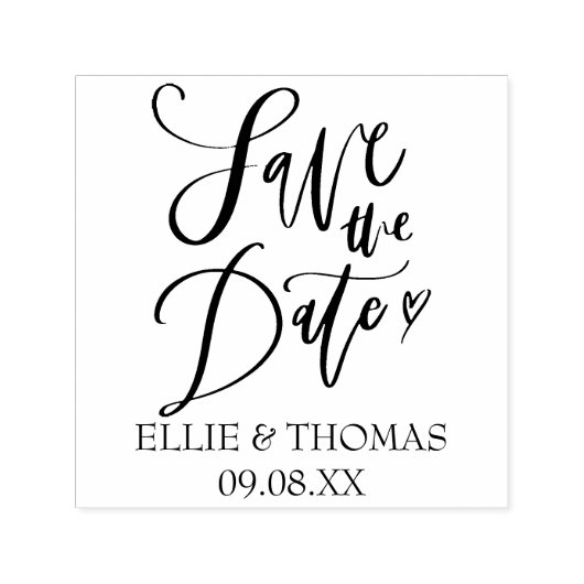 手描きハートのSave the Date セルフインキングスタンプ (デザイン)