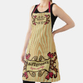 手描きハートウェルカムバナーウッドグレイン秋 エプロン (インサイチュ)