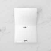 手描きハートカップル 遊び心のあるウェディング サンキューカード (内部)