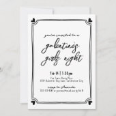 手描きハートガールズナイトガレンティンの日 招待状 (正面)