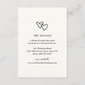 手描きハートドーモダンル結婚ズ エンクロージャーカード (正面)