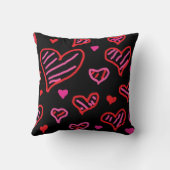 手描きハート枕 クッション (裏面)