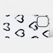 手描きハート模様のシームレスパターン iPhoneケース (裏面横)