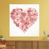 手描きハート キャンバスプリント (インサイチュ (リビング))