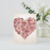 手描きハート ポストカード (スタンド正面)