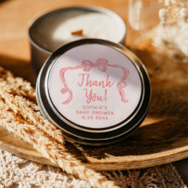 手描きバウ女の子の赤ちゃんシャワー好意ステッカー ラウンドシール