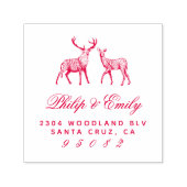 手描きバック&ド結婚ーの差出人住所 セルフインキングスタンプ (デザイン)