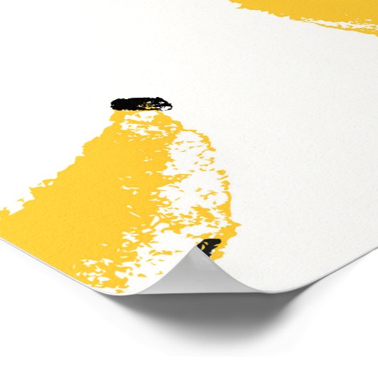 手描きバナナ、シームレススタイリッシュなパターン。 ポスター (角)