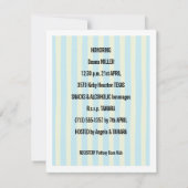 手描きバニーベビーシャワー招待状テンプレート (裏面)