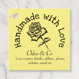 手描きバラ手作り愛と感謝 フェイバータグ