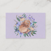 手描きバンニーズパープルおむつラッフル 名刺 (裏面)