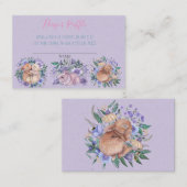 手描きバンニーズパープルおむつラッフル 名刺 (正面/裏面)
