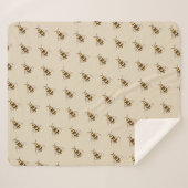 手描きバンブルミツバチ シェルパブランケット (正面(横))