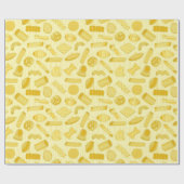 手描きパイタリアンスタシェイプ食品パターン ラッピングペーパー (フラット)