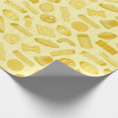 手描きパイタリアンスタシェイプ食品パターン ラッピングペーパー (角)