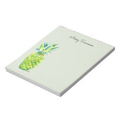 手描きパイナップルセージの買い物リスト ノートパッド (回転)