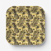 手描きパイナップル ペーパープレート (正面)