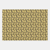 手描きパイナップル ラッピングペーパーシート (正面)