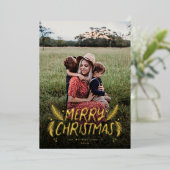 手描きパインベリー 箔シーズンカード (立ち正面)