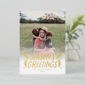 手描きパインベリー 箔シーズンカード (立ち正面)