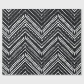 手描きパターン。ジグザグ線ストライプと線 ラッピングペーパー (フラット)