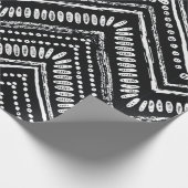 手描きパターン。ジグザグ線ストライプと線 ラッピングペーパー (角)