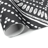 手描きパターン。ジグザグ線ストライプと線 ラッピングペーパー (ロールコーナー)