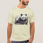 手描きパンダ Tシャツ (正面)
