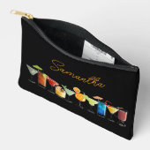 手描きパーソナライズされたカクテルをカラフル使って アクセサリーポーチ (見開き)