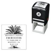 手描きパームツリーサマー結婚ズ差出人住所 セルフインキングスタンプ (インサイチュ)