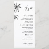 手描きパームツリーデスティネーションウェディング食べズ メニュー (正面)