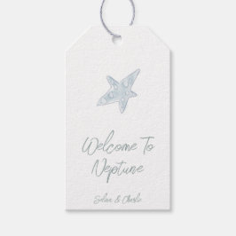手描きヒトデ沿岸結婚のギフトラベル ギフトタグ