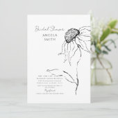 手描きヒマワリブライダルシャワー 招待状 (スタンド正面)