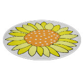 手描きヒマワリ カッティングボード (角)