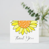 手描きヒマワリ サンキューカード (スタンド正面)
