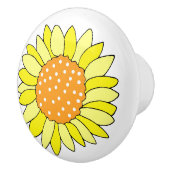 手描きヒマワリ セラミックノブ (右)