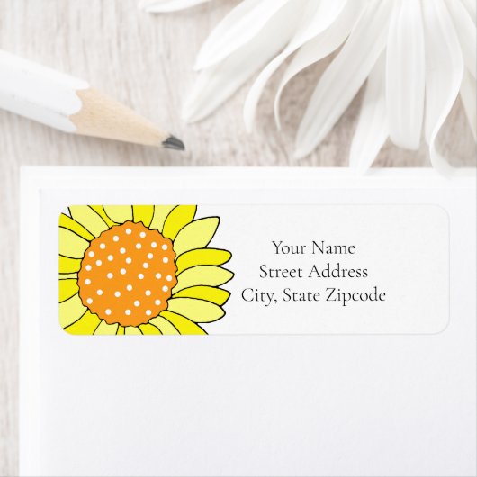 手描きヒマワリ ラベル (インサイチュ)